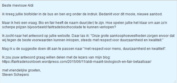 aldi duurzaamheid